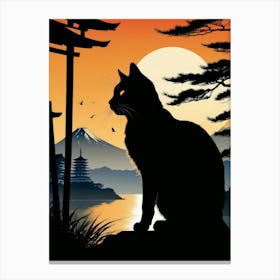 Japan Cat Art 14 Canvas Print