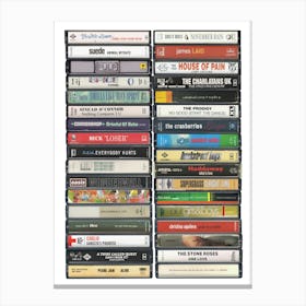 1990s Singles Cassette Print Canvas Print