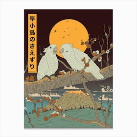 Japanese Cockatoos Canvas Print