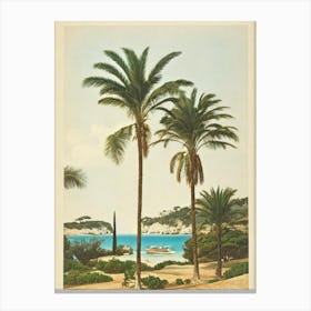 Voutoumi Beach Antipaxos Greece Vintage Canvas Print