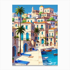 Mediterranean Seaside Canvas Print