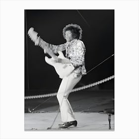 Jimi Hendrix Performing At The Hollywood Bowl Canvas Print