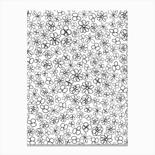 Doodle Daisies Canvas Print