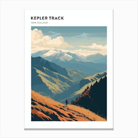 Kepler Track New Zealand 4 Hiking Trail Landscape Poster Canvas Print