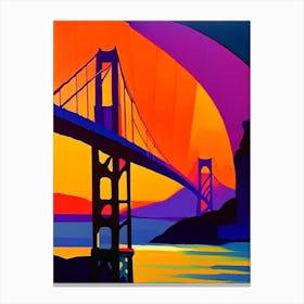 Abstract Golden Gate Bridge Sunrise Canvas Print