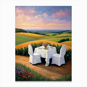 Table For Two Canvas Print