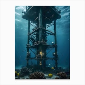 Underwater Oil Rig -Reimagined 1 Canvas Print