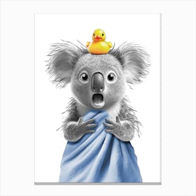 Koala Bear with bathrobe Canvas Print