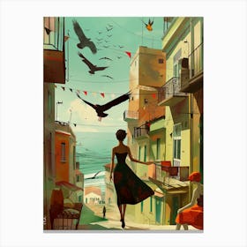 Seaside Town (V) Canvas Print
