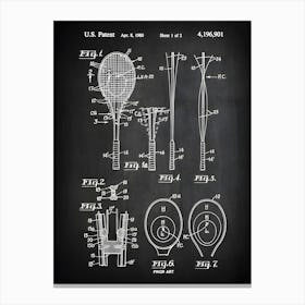 Tennis Racket, Tennis Racquet, Tennis Print, Tennis Decor, Vintage Tennis Art, Tennis Player Gift, Tennis Gift, Tennis Patent, St9011 Canvas Print