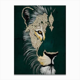 Lion With Diamonds Canvas Print