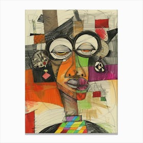 Woman With Glasses Canvas Print