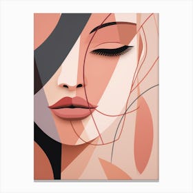 Abstract Women'S Face Canvas Print