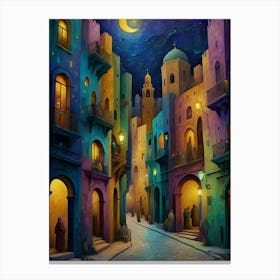 Night In The City Canvas Print