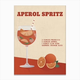 Aperol Spritz Print Canvas Print