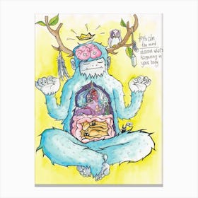 Zen yeti Canvas Print