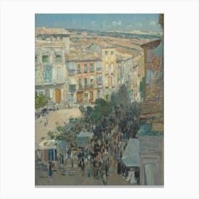 El Zocodover, Toledo, Spain, Childe Hassam Canvas Print