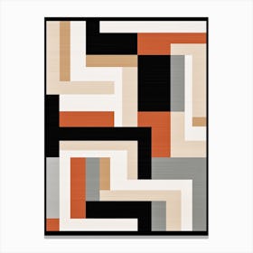 Kaleido Groove: Geometric Harmonies of Yesteryear Canvas Print