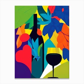 Torrontés Wine Pop Matisse Cocktail Poster Canvas Print