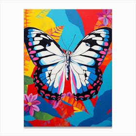 Pop Art White Admiral Butterfly 1 Canvas Print