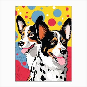 Pop Art Corgi 3 Canvas Print