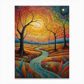 Sunset Road Canvas Print