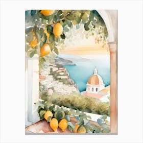 Lemons On The Balcony Canvas Print