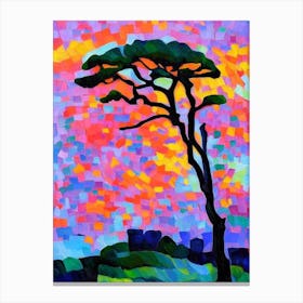 Leyland Cypress Tree Cubist Canvas Print