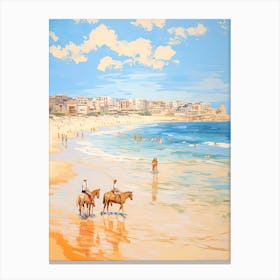 Horse Painting In Bondi Beach Post Impressionism Style 2 Canvas Print