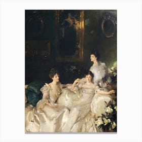 The Wyndham Sisters Lady Elcho, Mrs. Adeane, and Mrs. Tennant (1899), John Singer Sargent Canvas Print