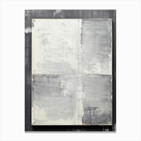 A Sheet Of Retro Style Old Fashioned Cardboard Textured Saturated In The Monochrome Grey Shades O Canvas Print