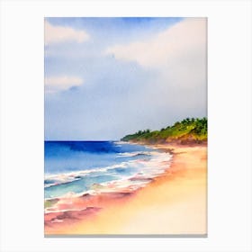 Patnem Beach, Goa, India Watercolour Canvas Print
