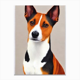 Basenji Watercolour dog Canvas Print