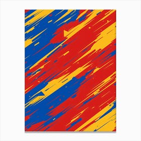 Abstract red yellow blue Canvas Print