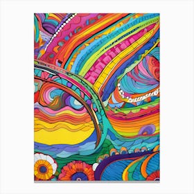 Rainbow Psychedelic Painting ~ Reimagined 1 Canvas Print