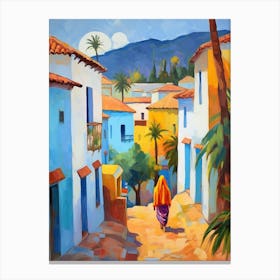 Chefchaouen Morocco 2 Fauvist Painting Canvas Print