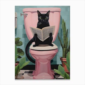 Reading Cat Canvas Print