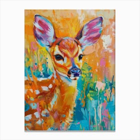 Fawn Painting Canvas Print