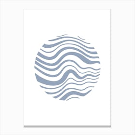 Waves In A Circle Canvas Print