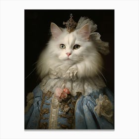 Tudor Style Cat In Medieval Dress 2 Canvas Print