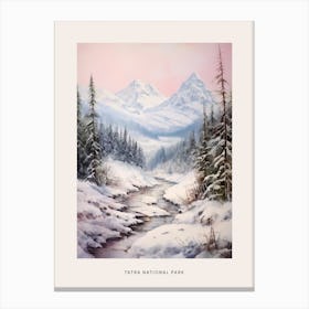 Dreamy Winter National Park Poster  Tatra National Park Poland 4 Canvas Print