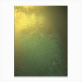 Bubbling Natural Spa Water with Abstract Green and Yellow Hues Canvas Print