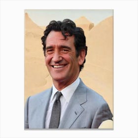 Clive Owen Retro Collage Movies Canvas Print