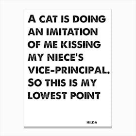 Sabrina The Teenage Witch, Hilda, Quote, This Is My Lowest Point, Wall Art, Wall Print, Canvas Print