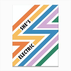 Oasis She's Electric Lyrics Canvas Print