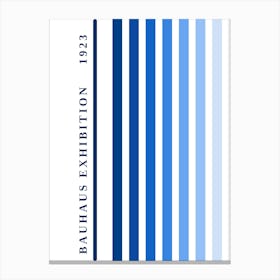 Blue And White Stripes 2 Canvas Print