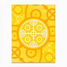Geometric Glyph in Happy Yellow and Orange n.0001 Canvas Print