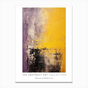 Lilac And Yellow Abstract Painting 1 Exhibition Poster Canvas Print