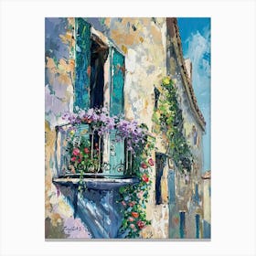 Balcony Painting In Marseille 2 Canvas Print