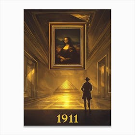 Aihrgdesign A Vintage Poster Inspired By The 1911 Theft Of Th E81e1ec1 2dba 4f32 9817 6a3ec616cfae 1 Canvas Print